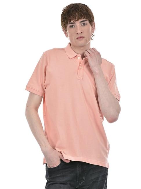 london fog pink regular fit cotton polo t-shirt