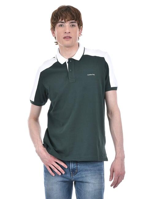 london fog green regular fit polo t-shirt