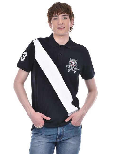 london fog navy regular fit polo t-shirt