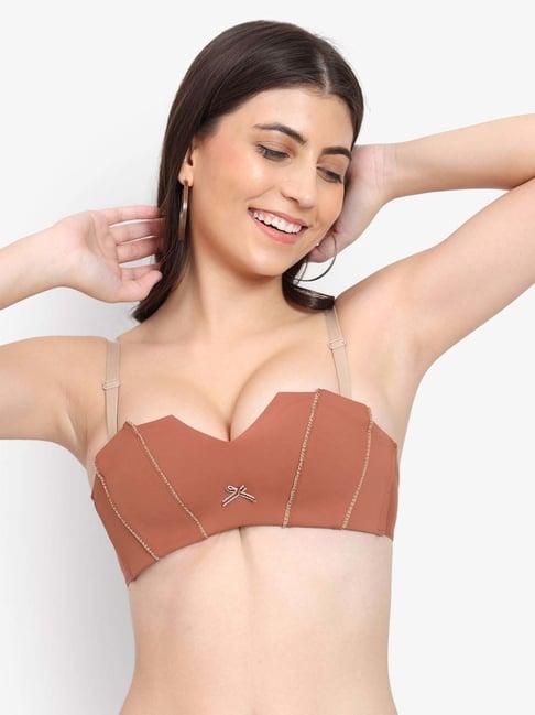 parkha brown push-up bra