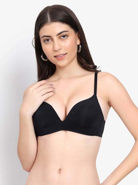 parkha black plunge bra