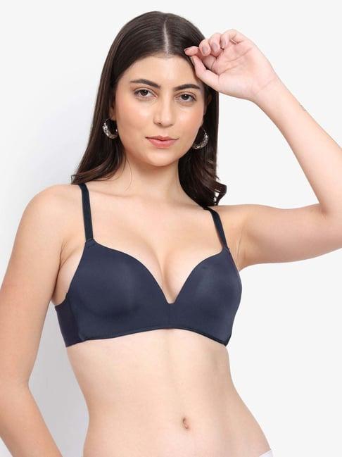 parkha blue plunge bra