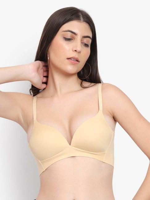 parkha beige plunge bra