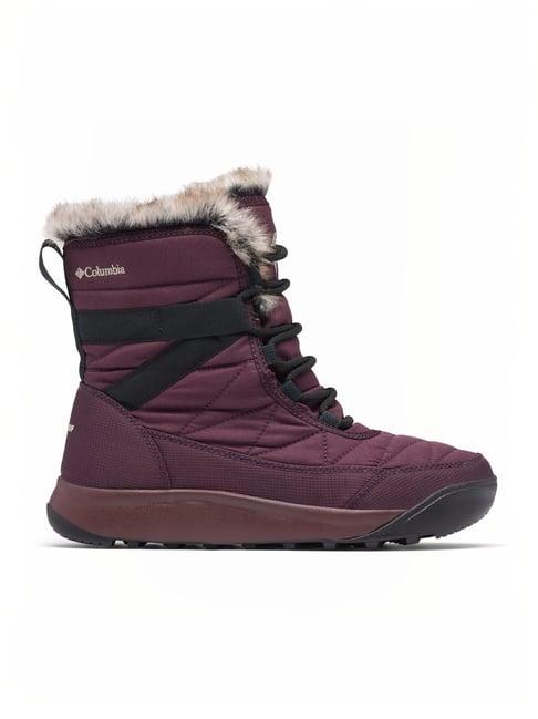 columbia women's minx shorty iv maroon snow boots