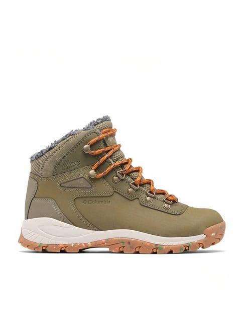 columbia women's newton ridge wp omni-heat ii olive outdoor shoes