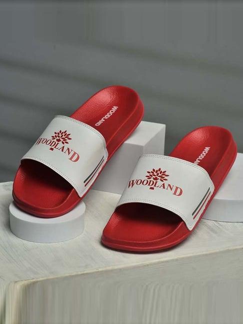 woodland men's white slides