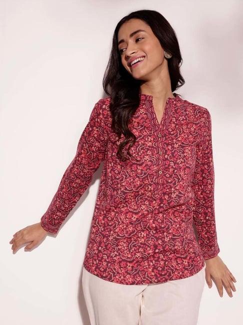 fabindia pink cotton printed tunic