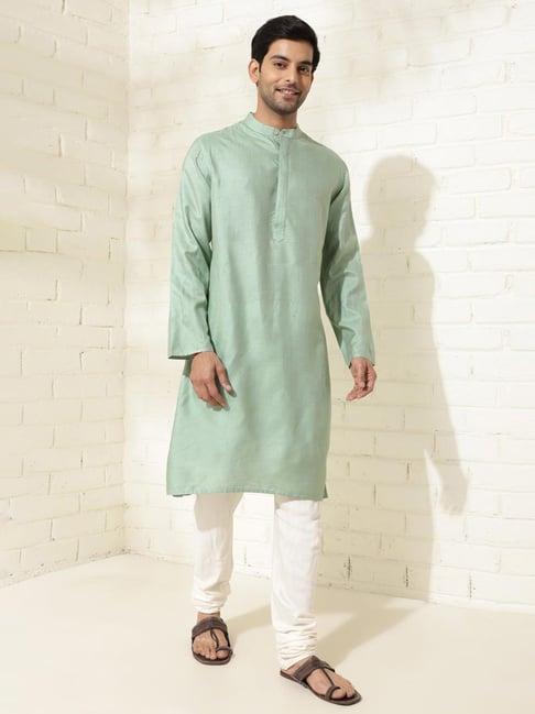 fabindia green comfort fit kurta