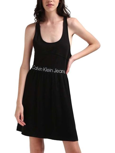 calvin klein black a-line dress