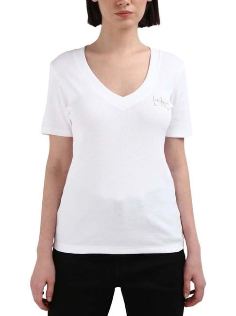 calvin klein white cotton t-shirt