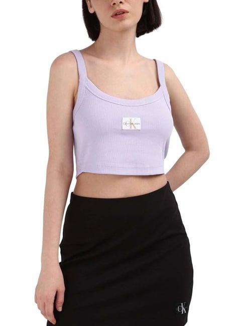 calvin klein purple cotton top