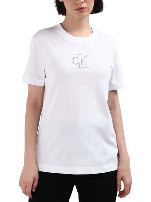 calvin klein white cotton t-shirt