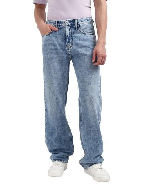 calvin klein light blue regular fit jeans