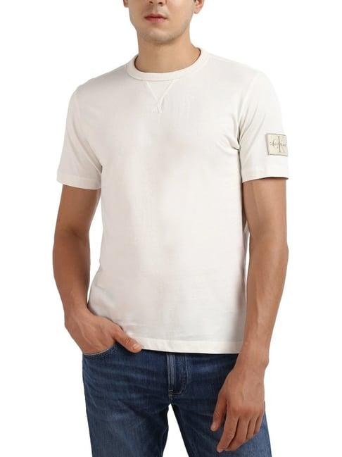 calvin klein ivory regular fit t-shirt