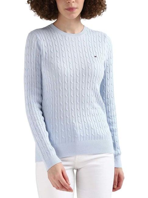 tommy hilfiger blue cotton sweater