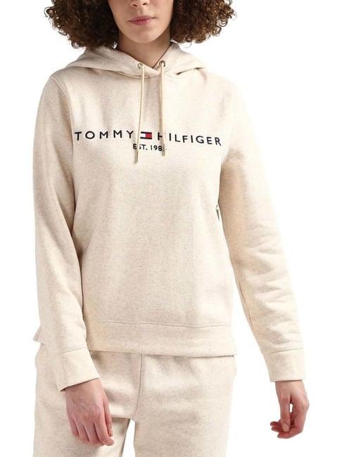 tommy hilfiger beige cotton sweatshirt