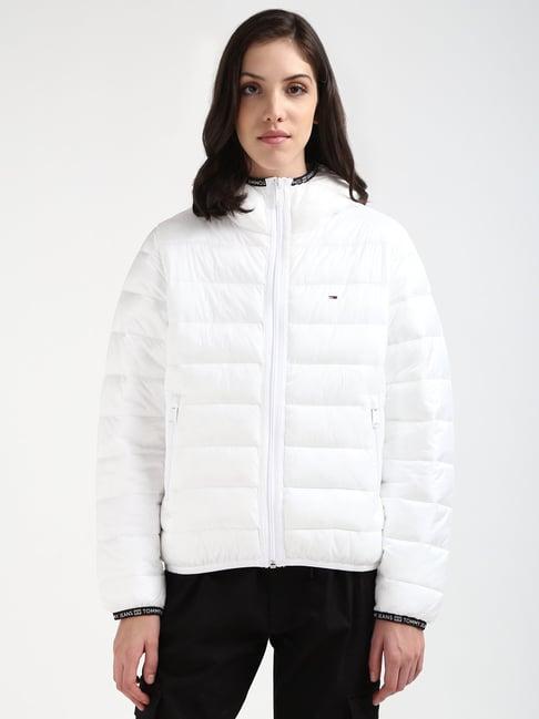 tommy hilfiger white regular fit jacket