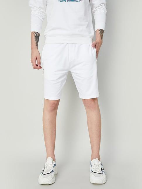 kappa white relaxed fit sports shorts