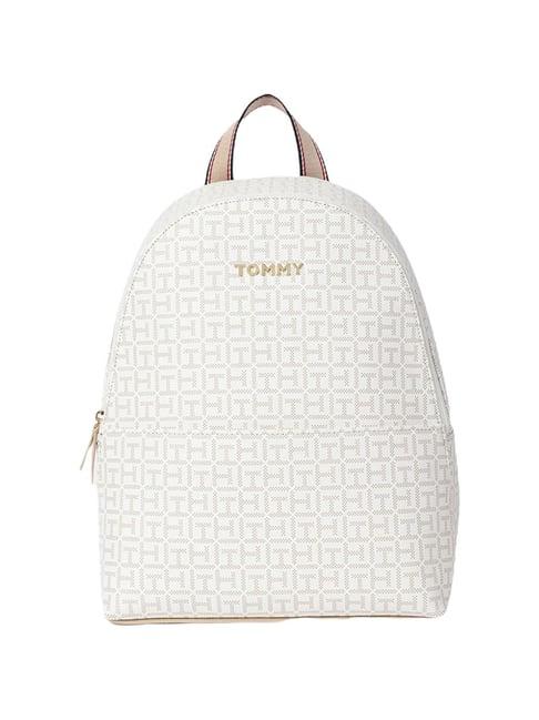 tommy hilfiger beige kiara ii logo backpack