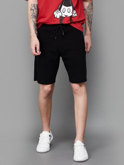 fame forever by lifestyle black regular fit shorts