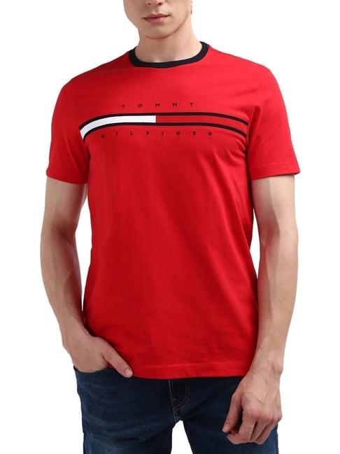 tommy hilfiger primary red regular fit t-shirt