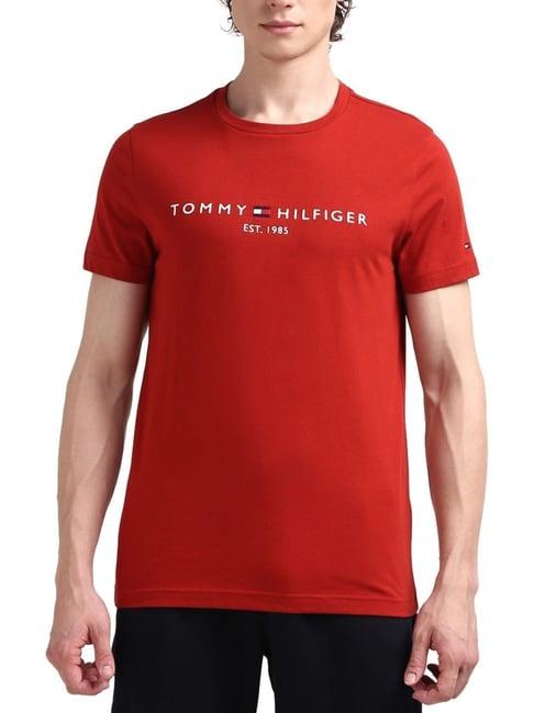 tommy hilfiger red regular fit t-shirt