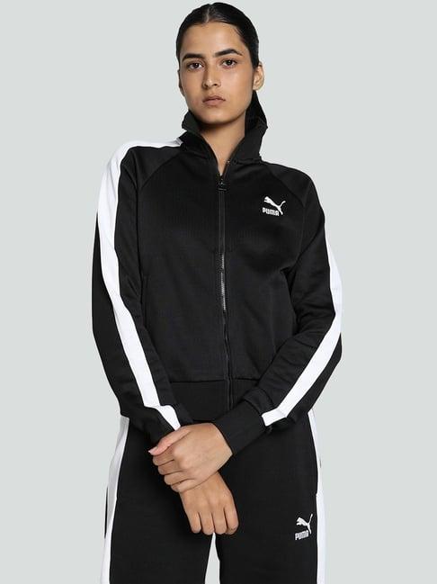 puma black regular fit sports jacket