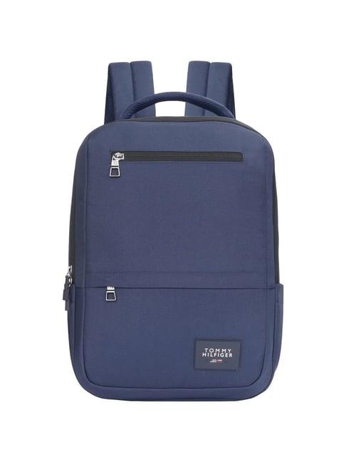 tommy hilfiger lawrence 19 navy free size laptop backpack