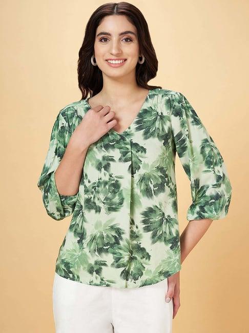 honey by pantaloons green printed tunic