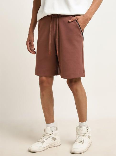 studiofit by westside rust relaxed-fit mid-rise shorts