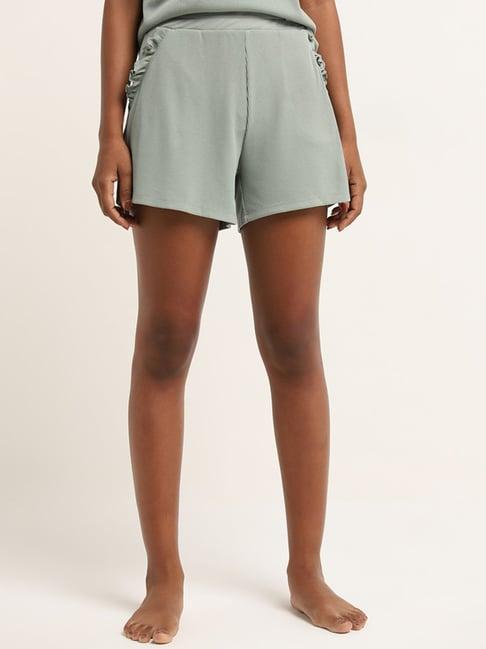 superstar by westside sage ribbed textured high-rise shorts