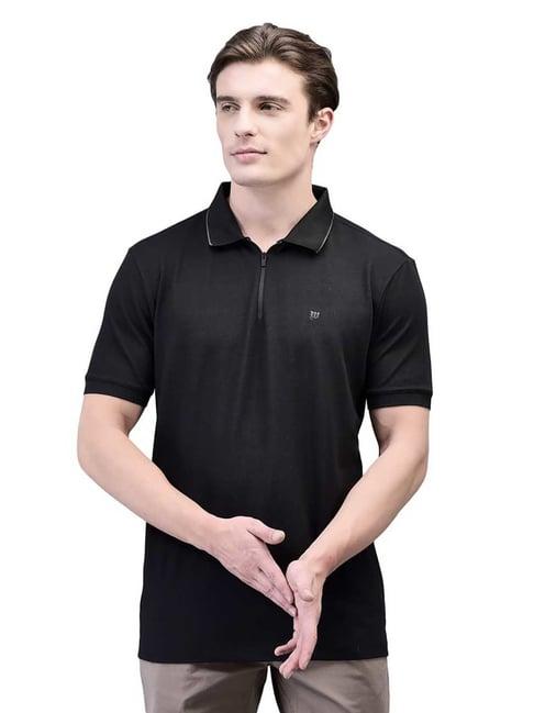 woods black regular fit polo t-shirt