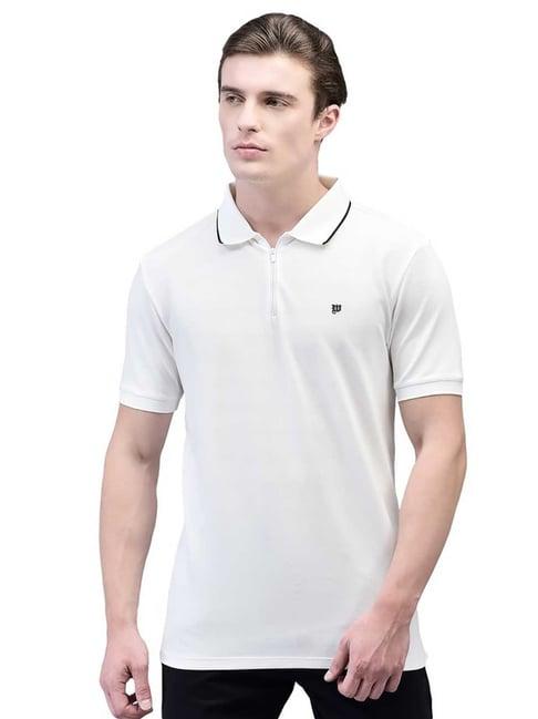 woods white regular fit polo t-shirt