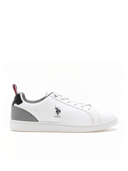 u.s. polo assn. men's stefan 2.0 white casual sneakers