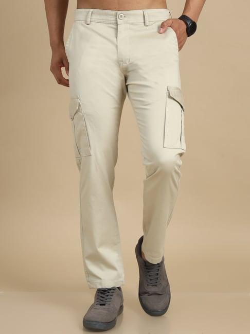 bushirt cream slim fit cargos