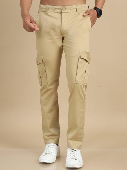 bushirt beige slim fit cargos