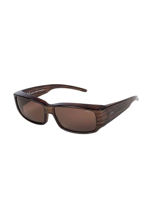 invu brown rectangular uv protection sunglasses for men