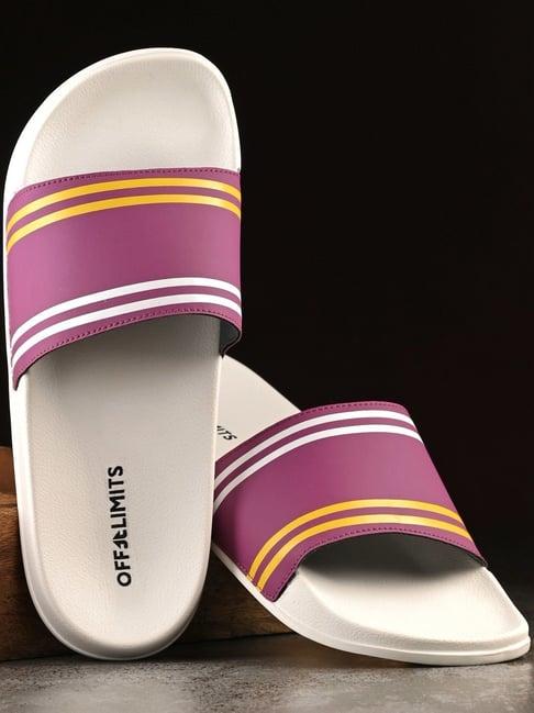 off limits men's coast purple slides