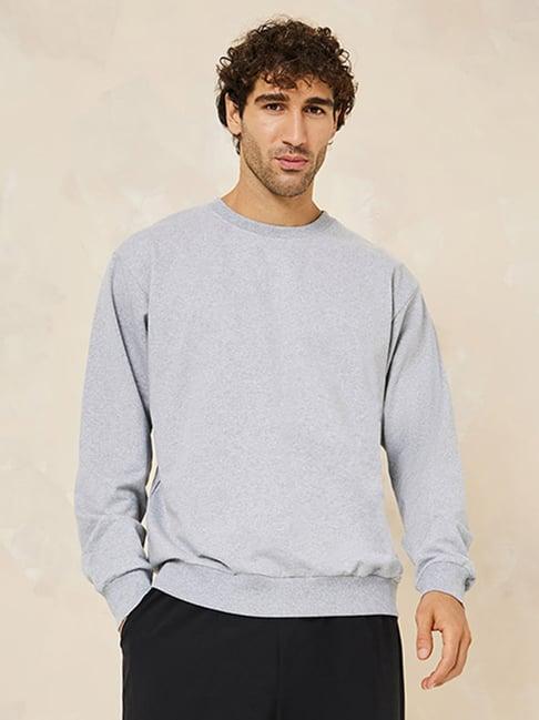 styli grey melange relaxed fit sweatshirt