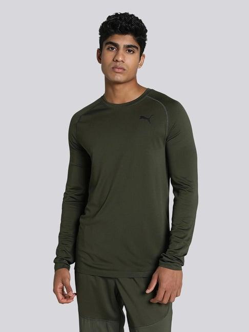 puma green skinny fit sports t-shirt