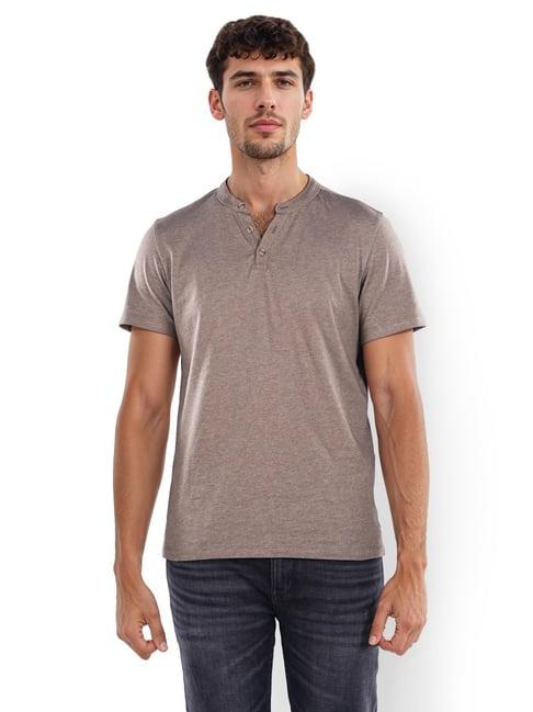 celio* taupe straight fit t-shirt