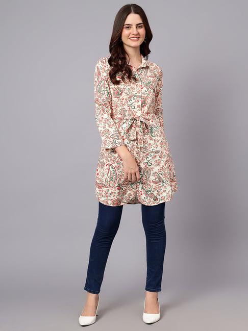 cantabil multicolor floral print tunic