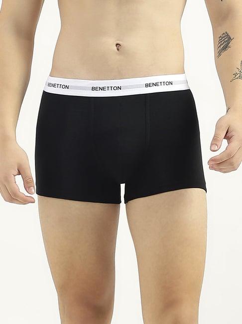 united colors of benetton black regular fit trunks