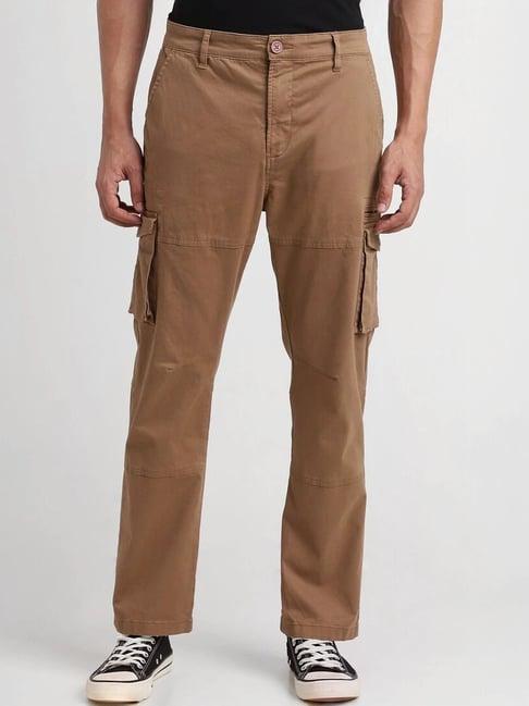 forever 21 brown regular fit cargos