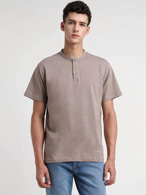 forever 21 brown regular fit t-shirt