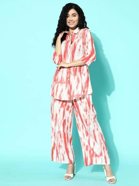 libas coral cotton printed tunic pyjamas set