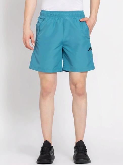 adidas turquoise regular fit sports shorts