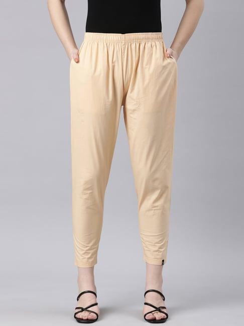 twin birds beige cotton pants