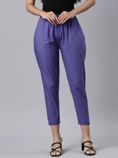 twin birds blue cotton pants