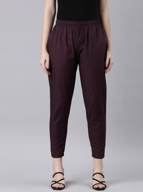 twin birds wine cotton pants